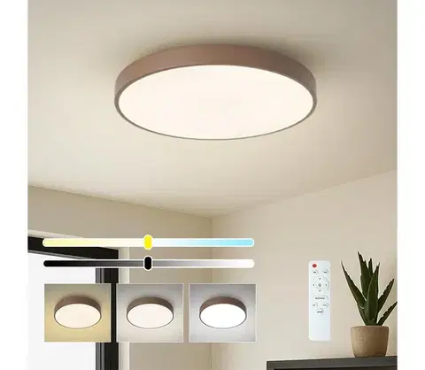 Svietidlá BRILAGI - LED stmievateľné stropné svietidlo POOL LED/60W/230V 3000-6000K 50 cm hnedé + diaľkové ovládanie BRI700
