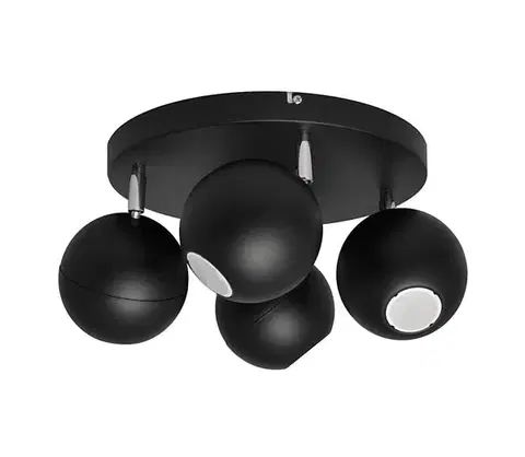 Svietidlá  LED Bodové svietidlo MIDWAY 4xGU10/6,5W/230V čierna R-KD 1804/4 BK