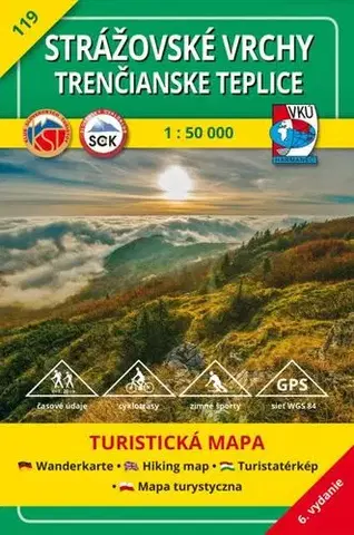 Turistika, skaly Strážovské vrchy - Trenčianske Teplice - TM 119 - 1: 50 000