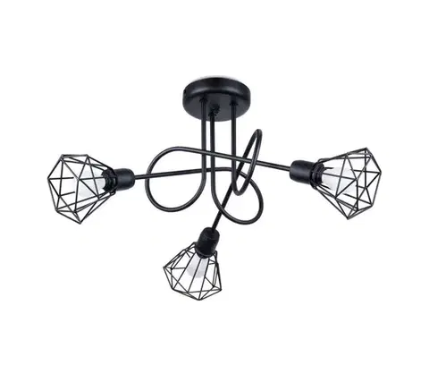 Svietidlá  SL.1109 - Luster na tyči ARTEMIS 3xE14/40W/230V čierna SL.1109