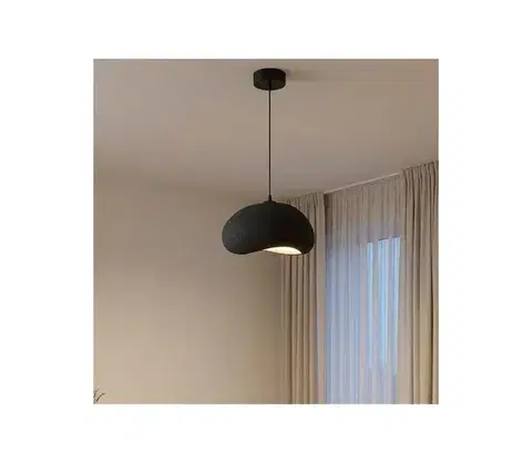 Svietidlá BRILAGI - Závesné svietidlo na lanku WABI SABI 1xE27/40W/230V priemer 35 cm čierna 422WBL1105