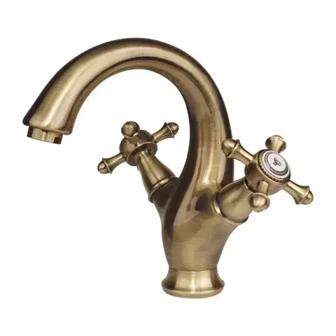 Kúpeľňové batérie OMNIRES - RETRO umývadlová batéria, antický kartáčovaný bronz RE7210BR