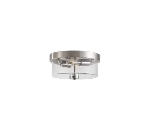 Svietidlá Searchlight 66210-2SS-Koup kúpeľňové stropné svietidlo PRESTON 2xE27/60W/230V IP44 priemer 33 cm strieborné 66210-2SS