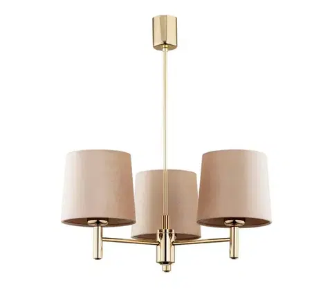 Svietidlá Argon 6109 - Luster na tyči PONTE 3xE27/15W/230V béžová 6109