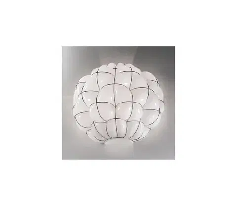 Svietidlá SIRU - Nástenné svietidlo POUFF 1xE27/60W/230V chróm/biela benátske sklo RA383-035BLL