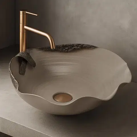 Umývadlá REA - Keramické umývadlo na dosku HM-22 Handmade ART REA-U6326
