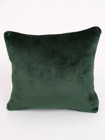 Dekoračné obliečky MKLozkoviny.sk Obliečka na vankúš mikroplyš 40 × 40 cm –  Laura tmavo zelená-  -