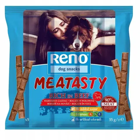 Záhrada Reno Dog Snacks hovädzie mäso 55 g mäso palice