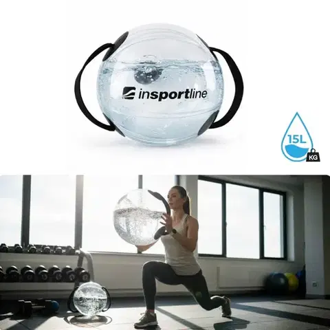 Medicinbaly Vodná posilňovacia lopta inSPORTline Flowball 30 cm / max. 15 kg
