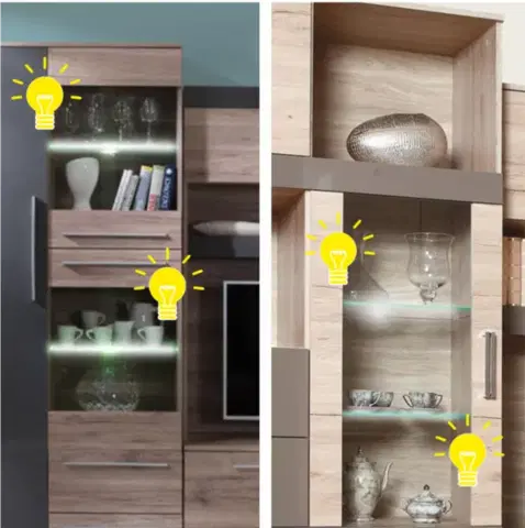 LED osvětlení LED osvetlenie do obývacích stien ASSOR, KORINA, MELEK Tempo Kondela
