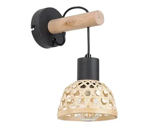 Svietidlá Rabalux 71025 - Nástenné svietidlo RATTAN 1xE27/15W/230V ratan 71025