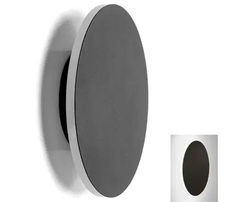 Svietidlá  B.V.  - LED Nástenné svietidlo LED/6,5W/230V 6500K 18 cm čierna B10303H85