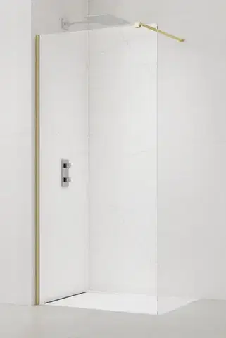 Sprchové dvere Sprchová zástena Walk-in 130 cm SAT mosadz SATBWI130PRMO SATBWI130PRMO