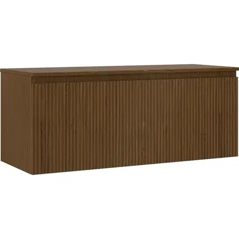 Kúpeľňový nábytok MEXEN/S - Rivel kúpeľňová skrinka pod umývadlo 120 cm s doskou, 1 šuplík, reliéf, orech 91A20-12047-1-BFC86