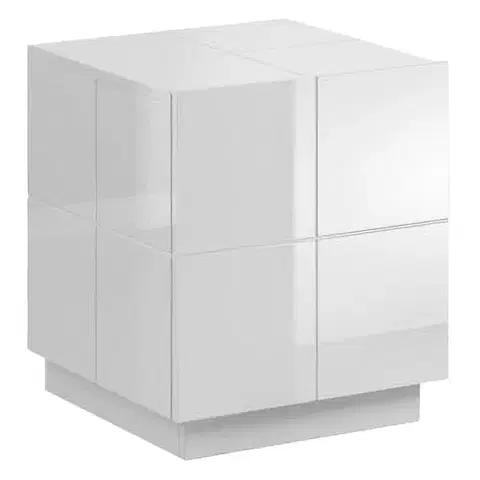 Nočné stolíky CAMA MEBLE Reja nočný stolík (2 ks) biely lesk