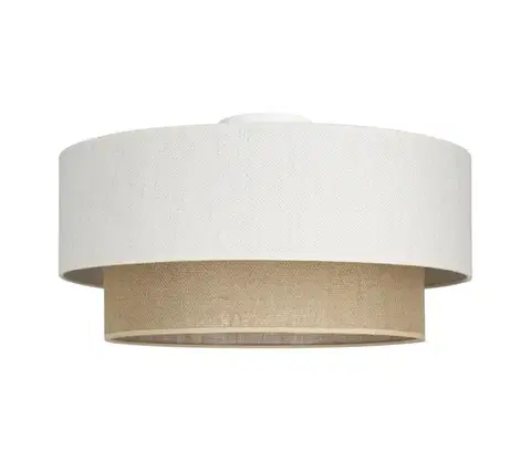 Svietidlá  Stropné svietidlo NATIA 1xE27/60W/230V pr. 45 cm biela/hnedá H0241
