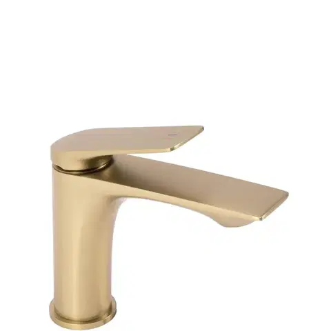 Kúpeľňové batérie REA - Umývadlová batéria AVALON brush gold Low REA-B2703
