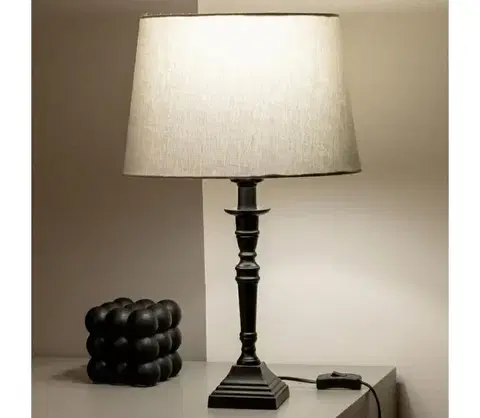 Lampy BRILAGI - Stolná lampa CERIA 1xE27/60W/230V priemer 30 cm čierna/šedá 1xEG49185+EG781036