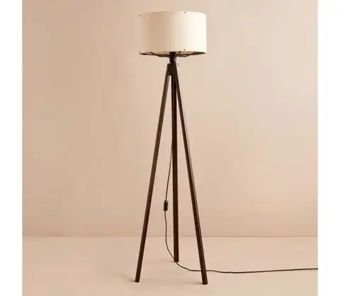Lampy  Stojacia lampa AYD 1xE27/40W/230V hnedá/béžová 780SGN3498