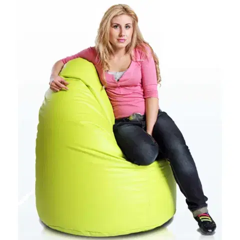 Sedacie vaky a kocky Sedací vak hruška Sako XL polyester TiaHome - olivová zelená