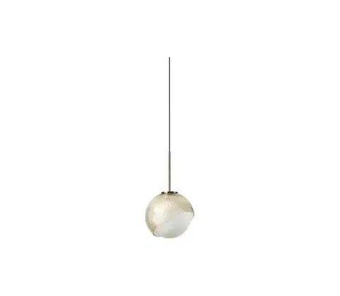 Svietidlá Ideal Lux - LED luster na lankách BLOOM 1xG9/3W/230V pr. 11,5 cm zlatý/dymovo-béžový 366623