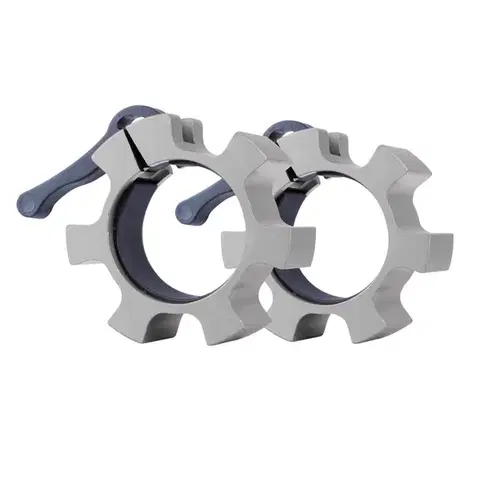 Bezpečnostné objímky pre činky Set olympijských hliníkových objímok inSPORTline CL-21 50mm strieborná