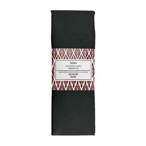 Bytový textil Napínacia plachta Mono bavlna antracit 140x200 + 25 Merkury Home