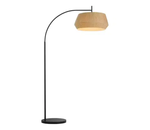 Lampy Nordlux - Stojacia lampa DICTE 1xE27/60W/230V čierna/béžová 2112414009
