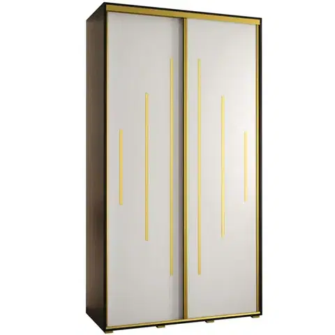 Šatníkové skrine Skriňa 45 Canaris 12 140 čierna/biela/gold