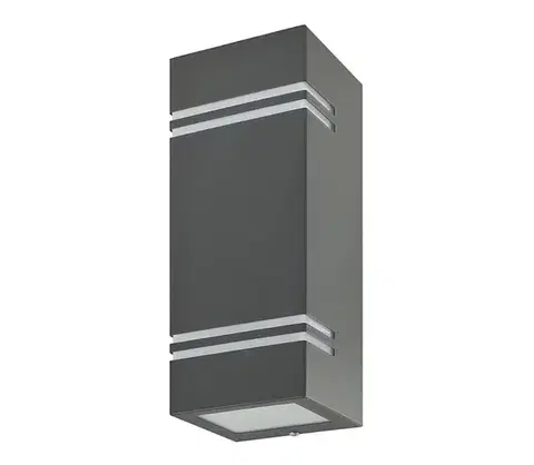 Svietidlá  Vonkajšie nástenné svietidlo QUAZAR7 2xGU10/11W/230V IP44 šedá KTLOQZ7SZ