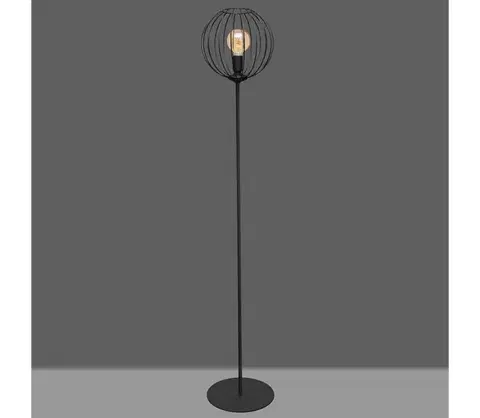 Lampy  Stojacia lampa MERCURE 1xE27/15W/230V čierna S-1388 L/1 BK