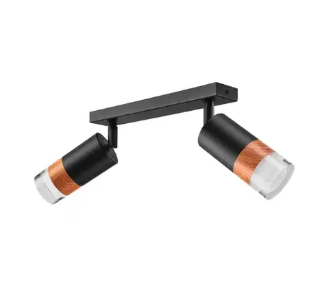 Svietidlá  Bodové svietidlo AURORA 2xGU10/10W/230V LM-2.151/CZARNY