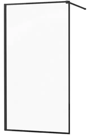 Sprchové dvere MEXEN/S - KIOTO Sprchová zástena WALK-IN 100x200 cm 8 mm, čierna, čierny profil 800-100-101-70-70
