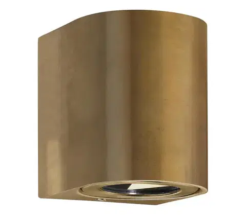 Svietidlá Nordlux - LED vonkajšie nástenné svietidlo CANTO 2xLED/5,5W/230V IP44 zlaté 49701035