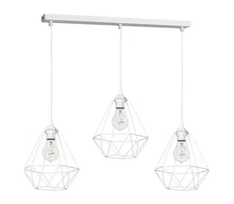 Svietidlá  Závesné svietidlo BASKET 3xE27/60W/230V biela 7213