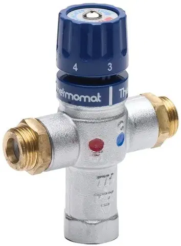 Doplnky do kúpeľne SAPHO - Termostatický regulátor teploty vody, 1/2", 30-60 stupňov, spätné klapky TMT12MPM