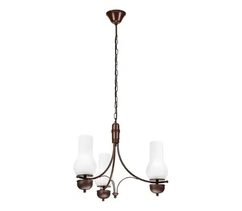 Svietidlá BRILAGI - LED luster na reťazi COTTAGE 3xE14/40W/230V buk/hnedá/biela BG1518+3xBG2270