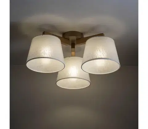 Svietidlá BRILAGI - Prisadený luster LATTE SABIA 3xE27/15W/230V borovica/biela 11573
