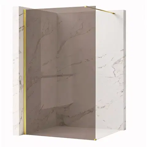 Sprchové dvere REA/S - Sprchová zástena Flexi Brown / Gold 130 KPL-K99689