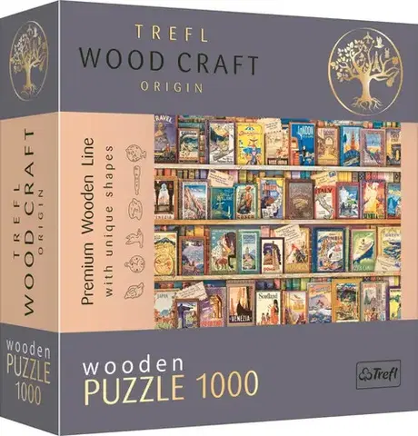 1000 dielikov Trefl Drevené puzzle Svetoví cestovní sprievodcovia 1000 Trefl