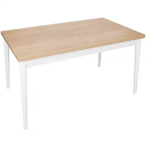 Jedálenské stoly Stôl ST-05 140x80+40 cm sonoma/biela