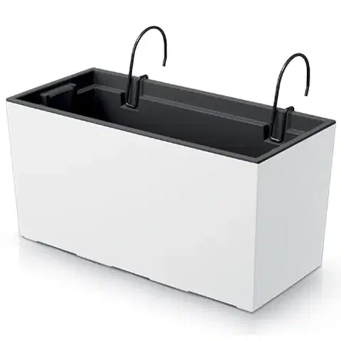 Kvetináče a truhlíky NABBI DUC400W plastový balkónový kvetináč 39,5 cm biela