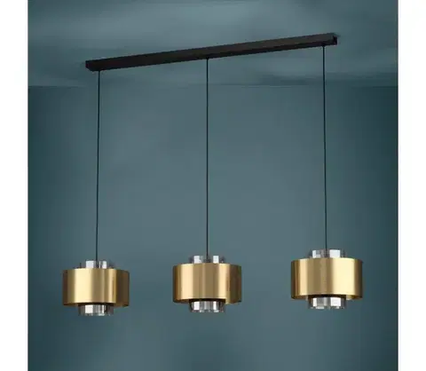 Svietidlá Eglo 390067 - Luster na lanku DUGLIA 3xE27/40W/230V zlatá 390067