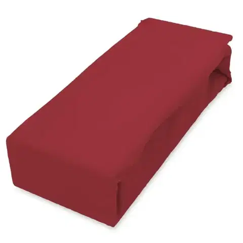 Bytový textil Plachta jersey s gumičkou 200x220 červená