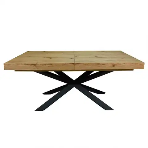 Jedálenské stoly Rozkladací stôl St-07 140/180x80cm dub uzlový