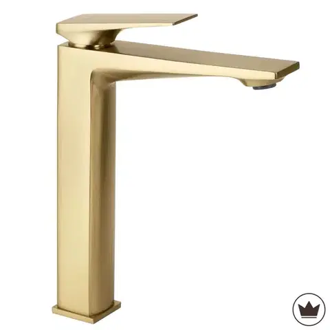 Kúpeľňové batérie REA - Umývadlová batéria PREMIUM Prime Brush Gold vysoká REA-B6733
