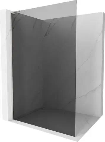 Sprchové dvere MEXEN/S - Kioto L Sprchová zástena WALK-IN 70 x 200, grafit, nikel kartáčovaná 800-070-103-97-40