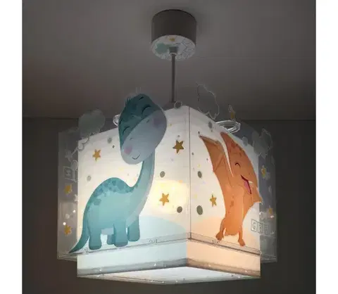 Svietidlá Dalber 63452 - Detský luster BABY DINOS 1xE27/15W/230V pestrofarebný 63452M
