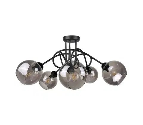 Svietidlá Keter Lighting Prisadený luster RIN 5xE27/60W/230V čierna 1275/22