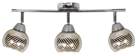 Nástenné svetlá Nástenná LED páska 3X10W E14 chróm FORT